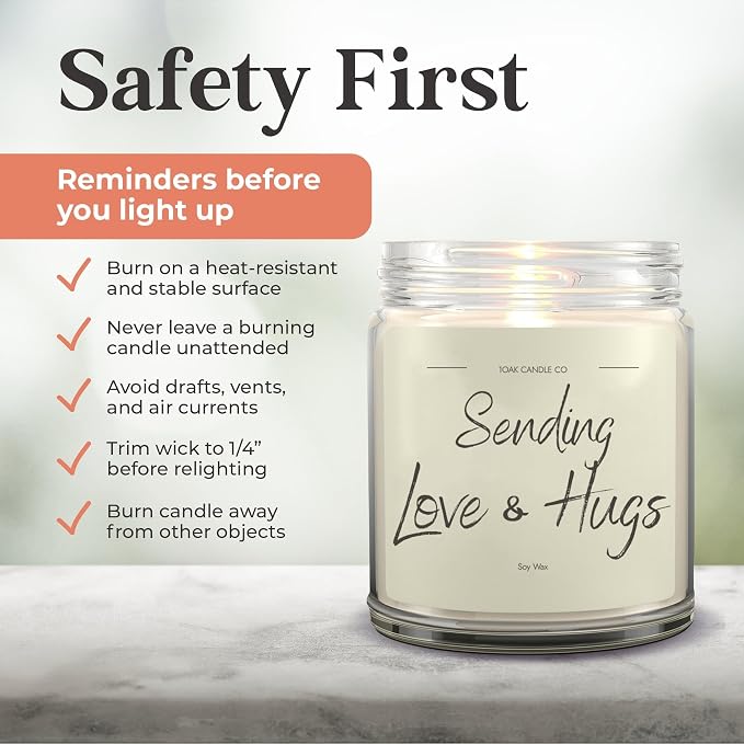 1OAK Big Hug Candle - Grief Gifts - Thinking of You Gifts for Women - Sympathy Gift - Condolence Gift - Sympathy Candle - Cheer Up - Vanilla Soy Candles