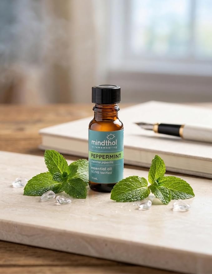 Peppermint Essential Oil 15ml - 100% Pure Therapeutic Grade - Natural Aromatherapy for Alertness, Clarity & Mental Refresh