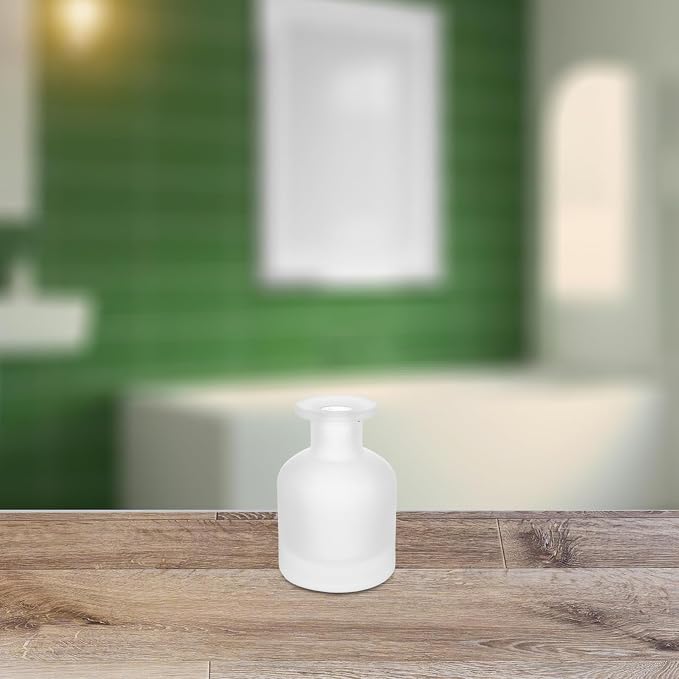 Generic 2pcs Decorative Glass Diffuser Bottles Empty Aroma Containers for Home Office Elegant Reed Diffuser Jars for Even Oil Diffusion Simple Cleaning