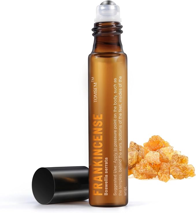 Spanish Frankincense Oil Roll On, Premium Pure & Natural Aromatherapy Frankincense Essential Oils, Versatile Aromatherapy Rollerball for Skin, Mind & Body - 10ml/0.33 Fl Oz