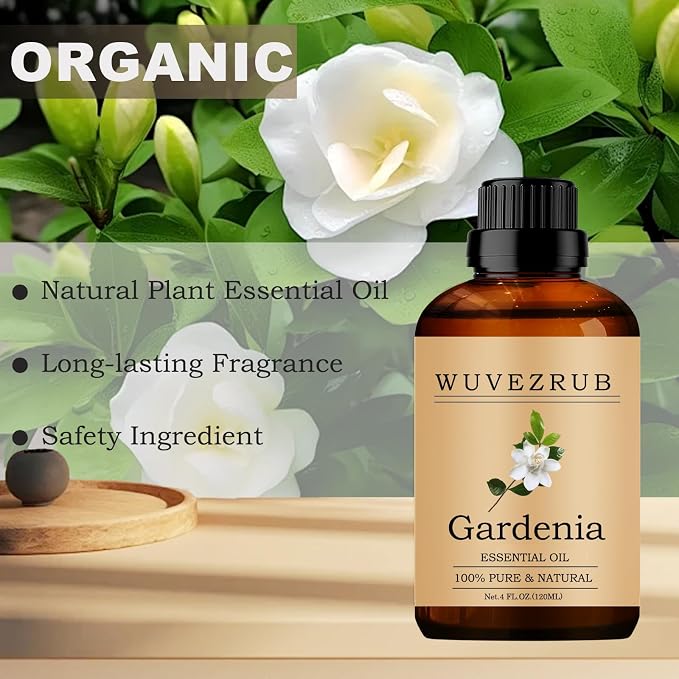 Gardenia Essential Oil 120ML, 100% Pure and Natural for Aromatherapy Diffuser - 4 Fl Oz