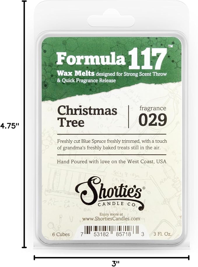 Shortie's Candle Company Pine Premium Wax Melts Variety 3 Pack - 9 Oz., Strong & Long Lasting, Non-Toxic - Made with Essential & Natural Oils - Formula 117