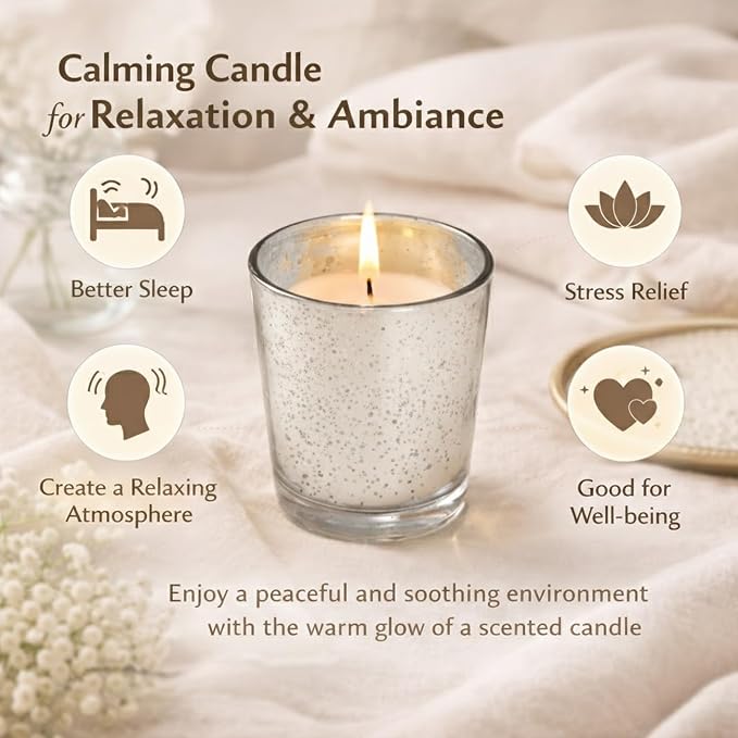 Hosley Set of 24 Silver Mercury Filled Glass Votive Candles. Ideal Gift for Weddings, Bridal Showers, Parties, Home Decor, and Special Events