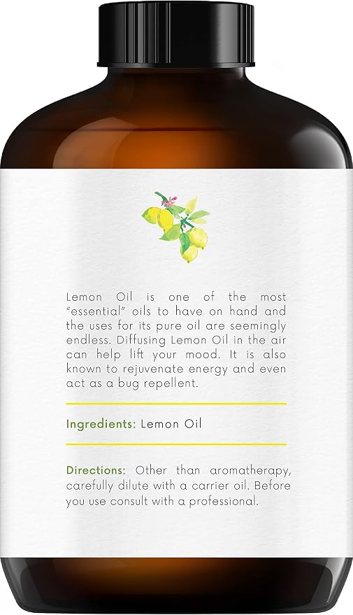 Handcraft Blends Lemon, Peppermint and Lavender Essential Oil Set - Huge 4 Fl. Oz, 100% Pure and Natural, Therapeutic Grade With Premium Glass Dropper