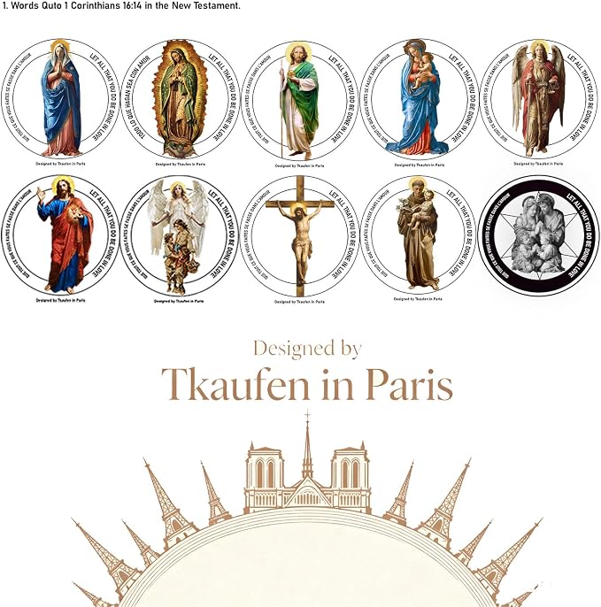 Mother Virgin Mary Rose Scented Candle 50 Hours with Warmer Ring│Natural Soy Wax│Family Protection, Guidance, Miraculous Blessing, Eternal Love, Grief Comfort│Design in Paris│3“×3.6”