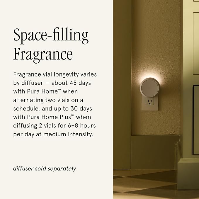 Pura & Brooklyn Candle Home Scent Refill - Smart Home Air Diffuser - Hours of Luxury Fragrance per Refill - Clean & Safe Pura Diffuser Refills - Brooklyn (2 Pack)