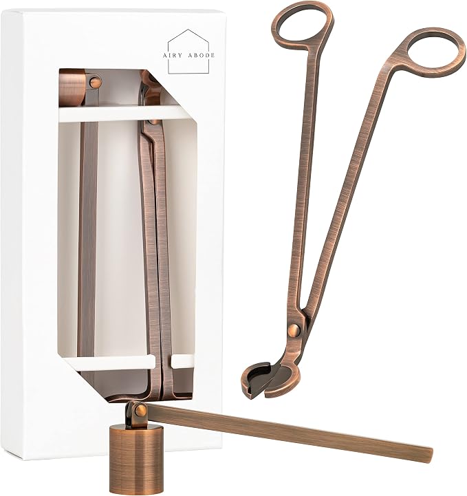 Airy Abode Candle Wick Trimmer and Candle Snuffer Accessory Set – Pick Your Color