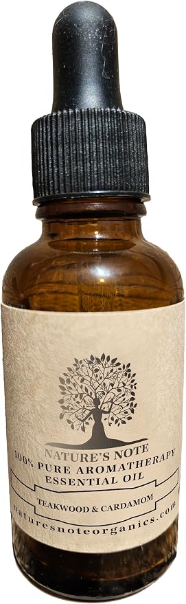 Teakwood & Cardamom Essential Oil - 100% Pure Grade Essential Oil by Nature's Note Organics - 8 Fl Oz
