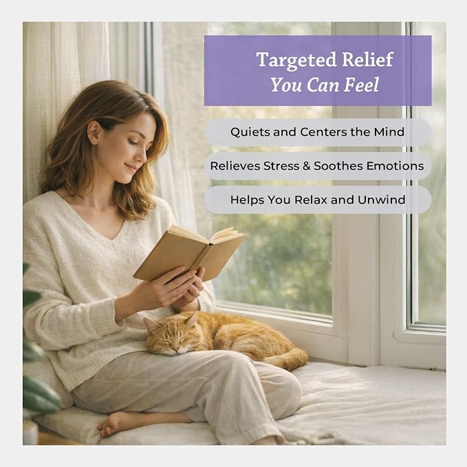 Silk Road Organic Restful Ease Essential Oil Sleep & Stress Blend Roll On - 100% Pure USDA Certified with Indian Sandalwood - Stress Ease Aromatherapy & Calming Relaxation - 10 ml Roller