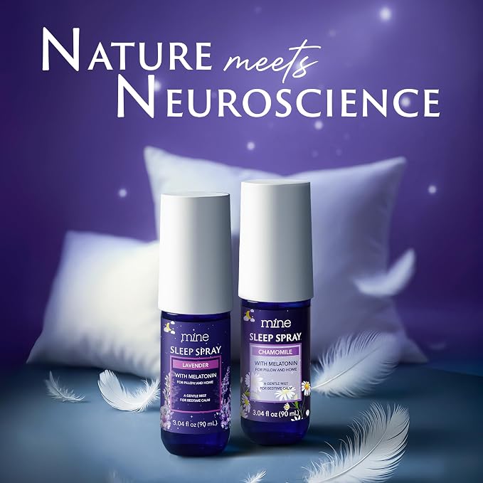 Lavender & Chamomile Sleep Spray with Melatonin – Natural Pillow Mist for Deep Sleep, Warm & Grounding Bed Spray for Adults, Gifts for Teen Girls and Women