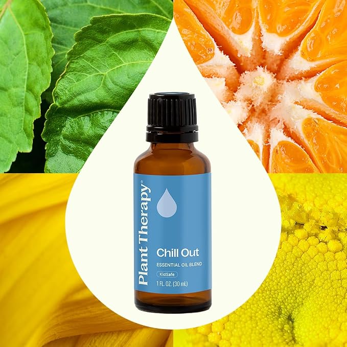 Plant Therapy Chill Out Essential Oil Blend for Stress & Calming Relief 100% Pure, Undiluted, Natural Aromatherapy, Therapeutic Grade 30 mL (1 oz)