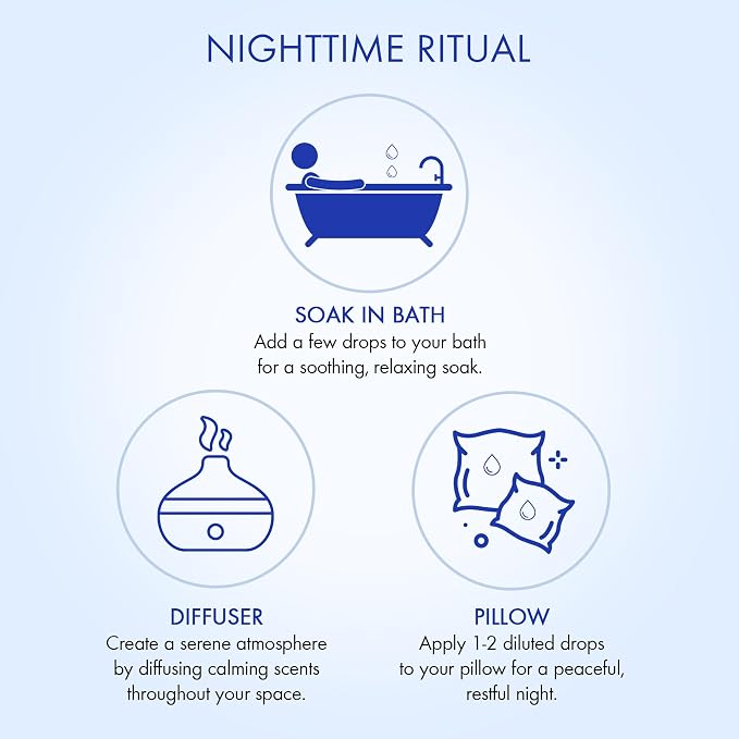 Majestic Pure, Restful Night Essential Oil Gift Set | 100% Pure & Natural Set for Soothing Nighttime and Self-Care Rituals | Lavender, Ylang Ylang, Cedarwood, Chamomile - Pack of 4