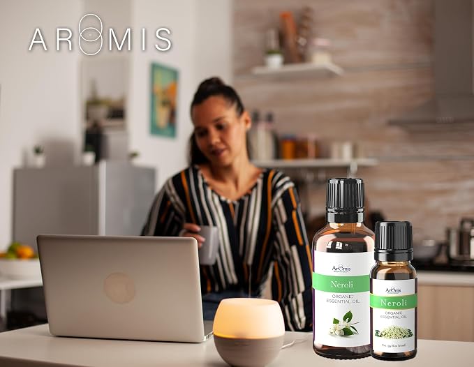 ArOmis Neroli Essential Oil - 100% Pure Therapeutic Grade - Undiluted, Premium Oil - 150 Micron Filtered, Perfect for Aromatherapy Diffusers (10ml / .34 fl oz)