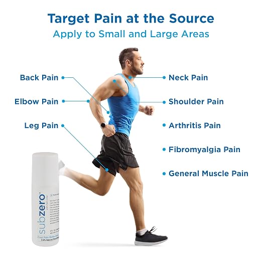 Sub Zero Cooling Pain Relief Gel, 3oz Roll-On - Joint Relief and Nerve Pain Relief Cream for Muscle Deep Pain Relief, Back Pain Relief Products