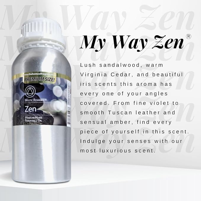 Mystic Romance My Way Zen Premium Home Fragrance Oil - for Aroma Oil Diffusers and Burner Oil Lamps (600ml, My Way Zen)
