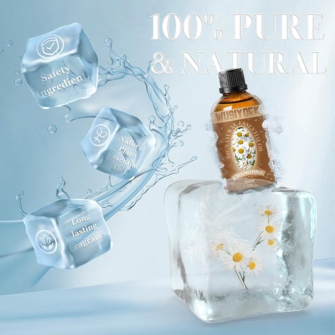 Chamomile Essential Oil 100ML - 100% Pure and Natural Therapeutic Grade Oils for Aromatherapy Diffuser - 3.4 Fl Oz/Chamomile