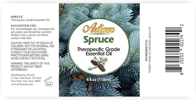 Artizen 4oz Oils - Spruce Essential Oil - 4 Fluid Ounces