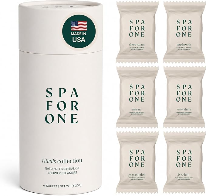Shower Steamers Aromatherapy - with Natural Essential Oils - Birthday Gifts for Women, Bridesmaid Gifts, Stress Relief and Guest Bathroom Essentials - Variety 6 Pack, Made in USA