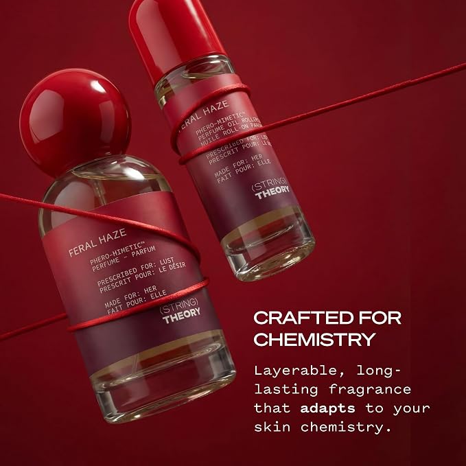 STRING THEORY Pheromone Perfume for Women - Spicy & Sweet Vanilla Amber Boozy Gourmand Musk - Dark Rum, Vanilla, Creamy Tonka Bean - Lasts 4-6 Hrs Long - Pheromones Phero-Mimetic Eau de Parfum Perfume