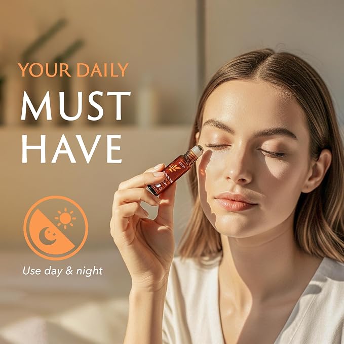 Mine Pure Castor Oil and Frankincense Roll On - Meaningful Gifts for Women - Eye Roller, Under Eye Puffiness, Hexane Free Castor Oil for Face, Under Eye, Skin, Wrinkles, Dark Circles Roll On