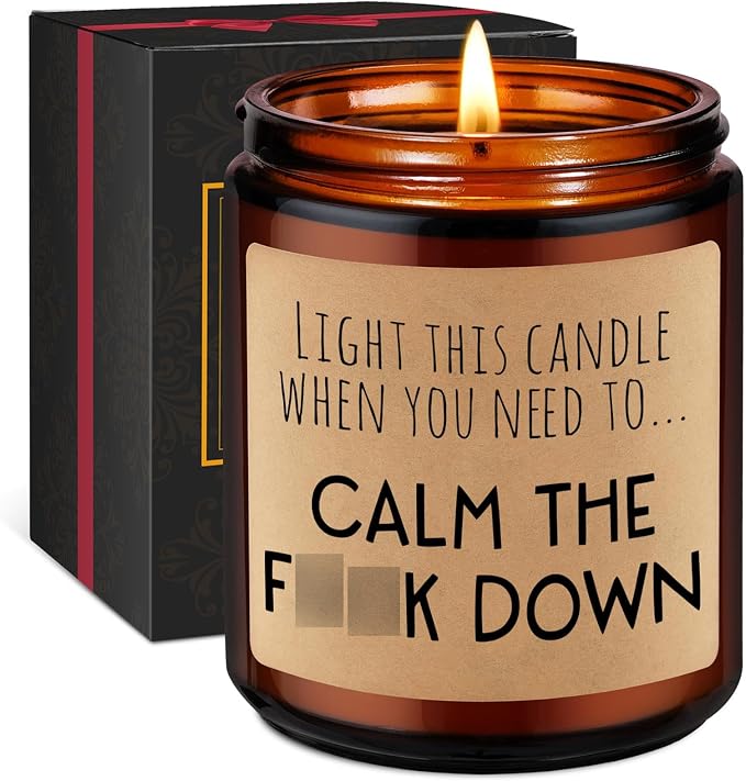 Miracu Calming Candle, Stress Relief Gifts for Women, Relaxing Gifts for Men, People - Anxiety Relief Items - Fathers Day, Calm Down, Birthday Funny Aromatherapy Candles for Women Friend Coworker Mom