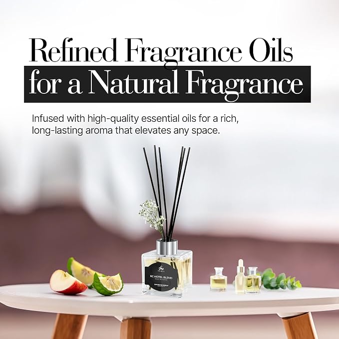 Reed Diffuser Set 100ml - Inspired by Luxury Hotel Diffuser Oil - Bathroom Decor Long Lasting Scent - Home Decor for Shelf, Bedroom, Living Room, and Workspace - Ritze Karlten Inspired Scent by Perfa