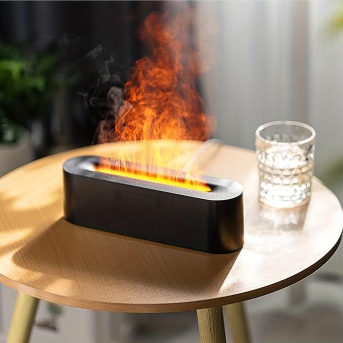 Aromatherapy Essential Oil Diffuser, Timer Off Flame Humidifier, 150ml Capacity, for Yoga, Home, Office, School,White