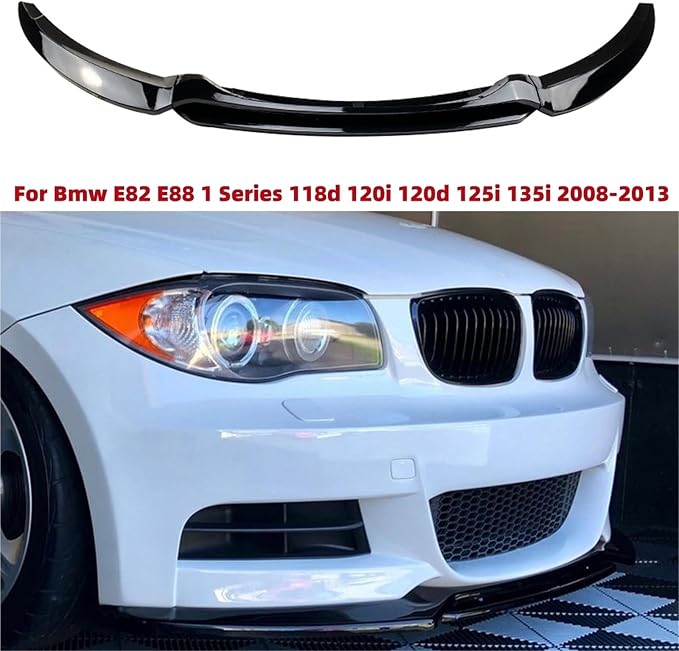 For Bmw E82 E88 1 Series 118d 120i 120d 125i 135i 2008-2013 4Pcs Front Bumper Splitter Lip Car Canard Spoiler Diffuser Body Kits(Army green)