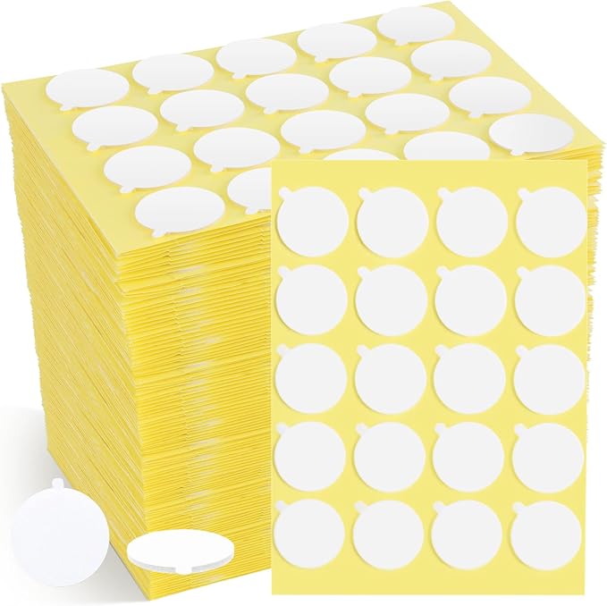 1200PCS Candle Wicks for Candle Making, Candle Wick Stickers, Heat Resistance Double-Sided Stickers with The Little ”Tail “, Stickers for Candle Making