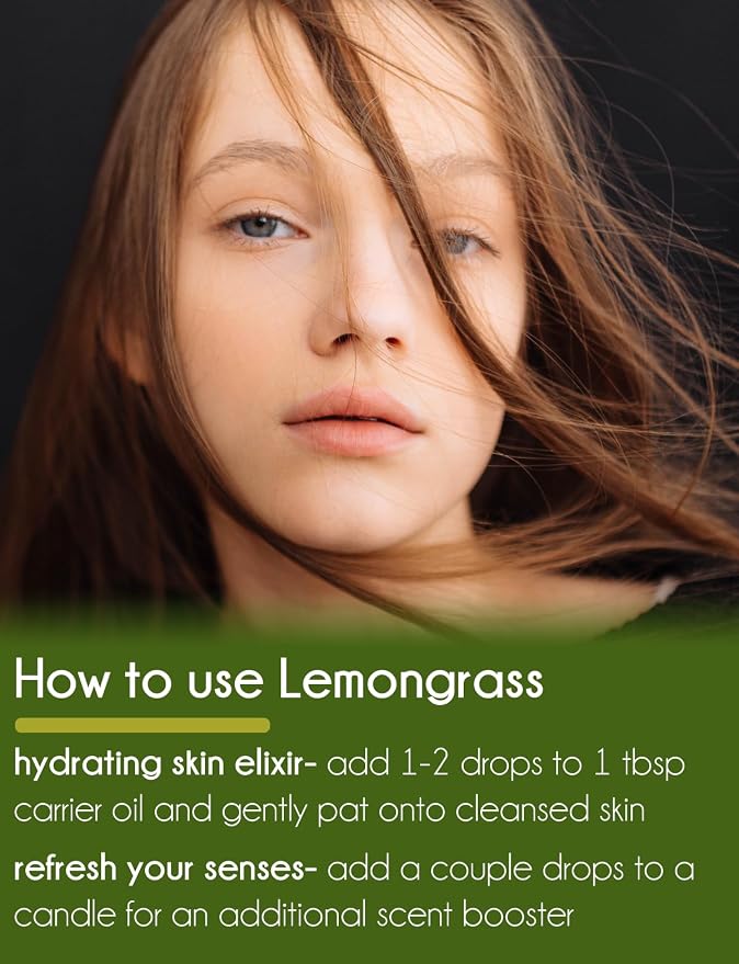 Lemongrass Essential Oil - 4 fl oz (Pack of 2) | 100% Pure & Therapeutic Grade | for Diffuser, Aromatherapy, Cleaning, DIY, Candles | Amber Glass Bottles with Droppers – GreenHealth