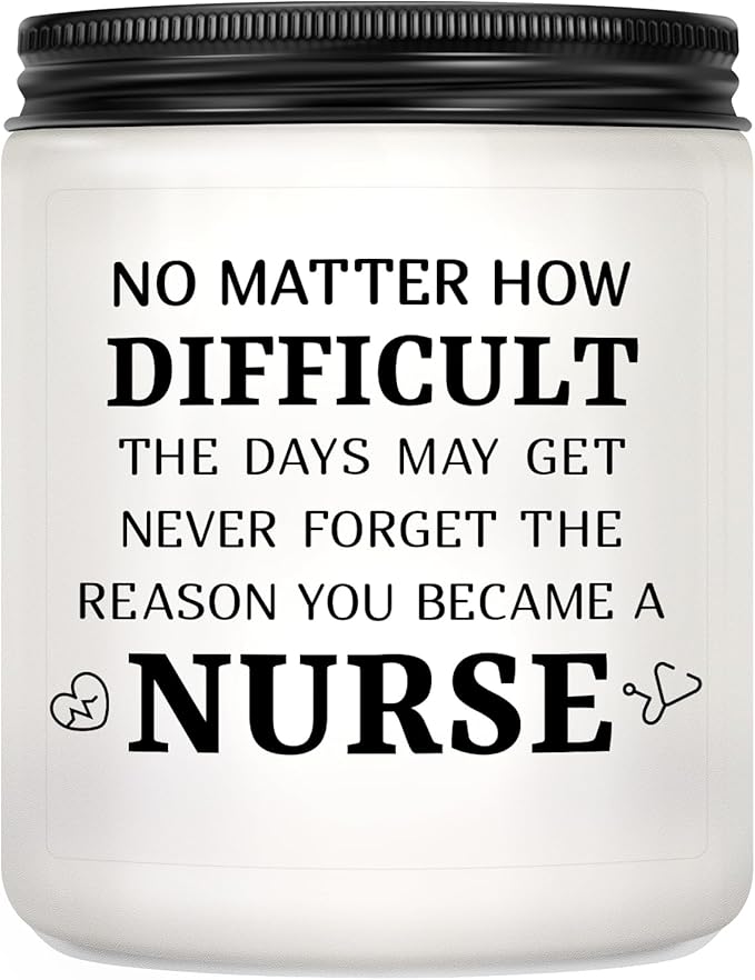 Nurse Graduation Gifts for Women, Nurses Week Gifts Graduation Presents for Nurses, Nurse Practitioner Gift Appreciation Gift - Lavender Scented Candle