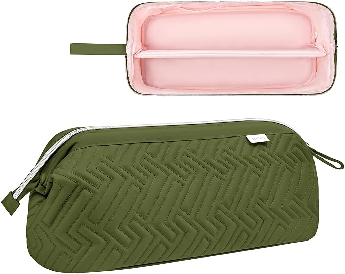 Leudes Hair Tools Travel Bag for Shark Flexstyle Carrying Case Portable Shark Hair Air Wrap Dryer Case Waterproof Dustproof Flat Curling Iron Travel Organizer (Army Green)