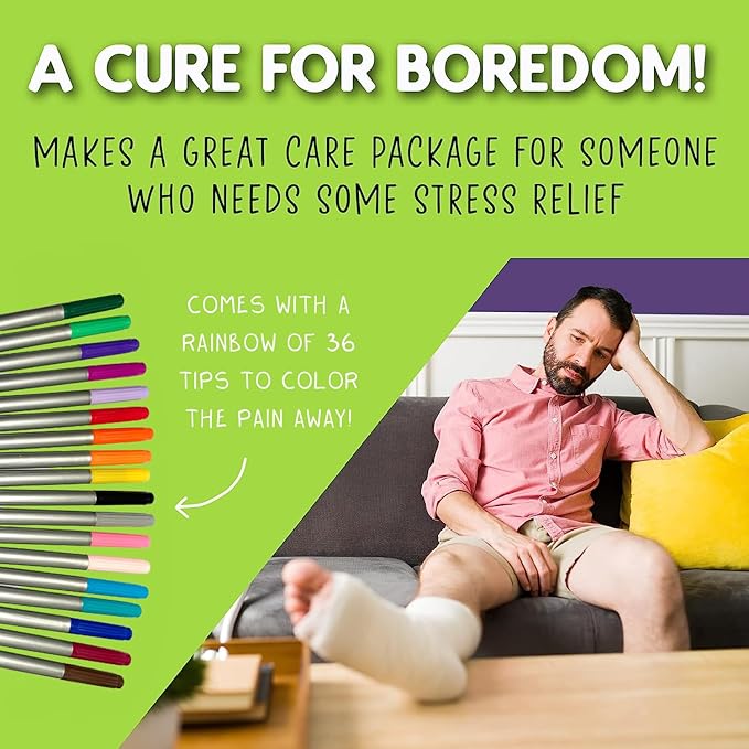 Maybe Swearing Will Help Adult Coloring Book Set - for Adults Relaxation with Markers in a Case - Motivational Swear Word Anxiety Relief - Color Cuss & Laugh Your Way to Less Stress