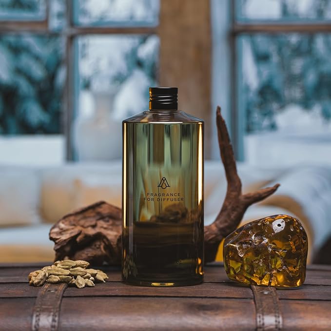 AromaPlan Fragrance Oil Spiced Amber 5 Fl Oz (148ml) Winter Collection | Luxury Hotel Scent Diffuser Oil | Hotel, Home & Spa | Non-Toxic, Made in USA - Bigger Bottle, Bolder Aroma & Longer Lasting