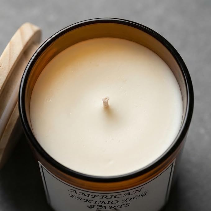 American Eskimo Gifts for Women | Birthday Gifts for Mom | Light When Dog Farts Candle | Cedar By Natural Soy Wax | Pet Safe Friendly Memorial Candles for Home Scented Household Essentials