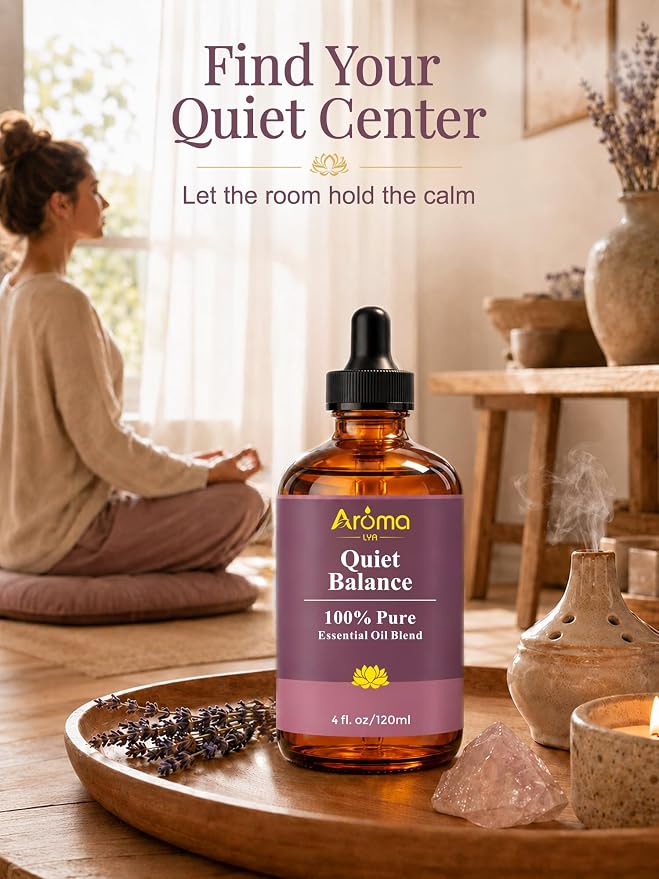 Quiet Balance — A 100% Pure Essential Oil Blend Grounded Woods-and-Resin Blend that Helps Your Space Feel Still, Centered, and Quietly Calm