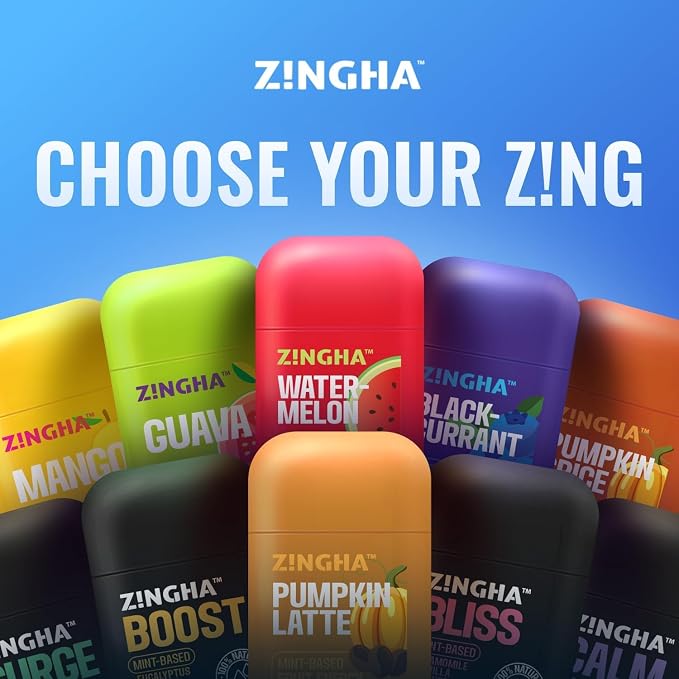Z!NGHA Nasal Stick – Instant Clear Breathing & Sinus Relief | Strong Aromatherapy Inhaler with Natural Essential Oils | Portable Mood Boost & Mental Clarity Reset