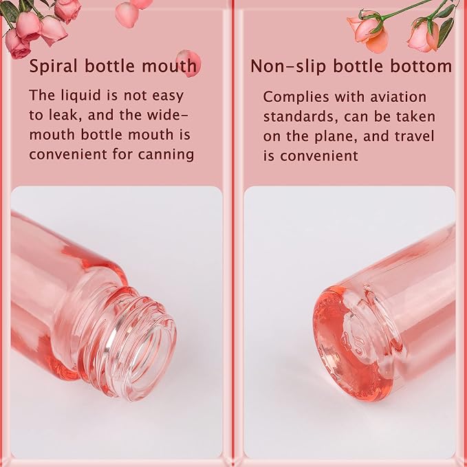 10Pcs 5ml Glass Roller Bottles for Essential Oils, 1/6 oz Refillable Roll on Vials with Funnels, Small Containers with Stainless Steel Ball for Perfumes Aromatherapy Liquid, Rose Gold