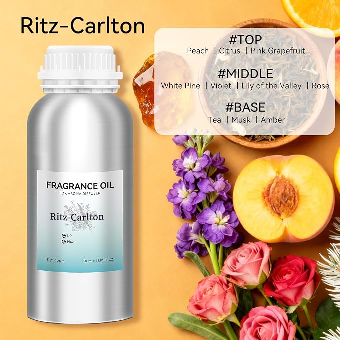 JEPEErbz Ritz Carlton Hotel Scent Essential Oil (500ml / 16.9oz), Essential Oil for Diffuser, Natural, Long-Lasting, Premium Fragrance Similar to Luxury Hotel Scent, Ideal for Home & Spa