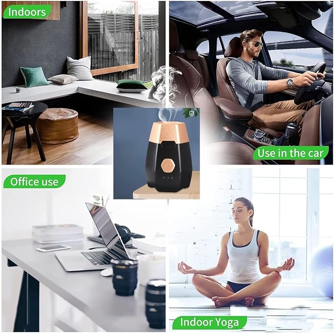 Portable Mini Incense Burner Bakhoor USB Rechargeable Aroma Diffuser Arabic Electric Incense Holder Muslim Home Decor & Car Air Freshener,Pink