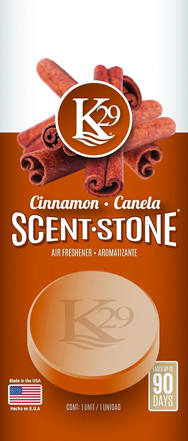 (K16004-4) K29 'Cinnamon' Stone Air Freshener, (Pack of 4)