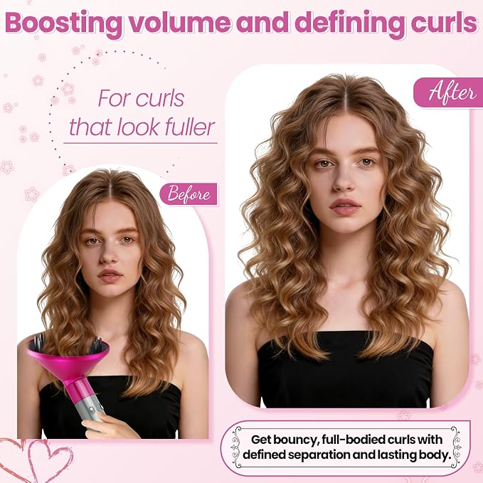 Upgraded 6IN Diffuser Attachment for Dyson Airwrap Styler HS01 HS05 HS08, Hair Diffuser Nozzle for Fast Drying and Styling Wave Curly Thick Hair