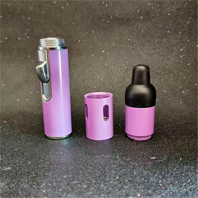 Torch Lighter,Handheld Multifunctional All-in-One Tube Built-in Detachable Windproof Lighter,Outdoor,Indoor,Camping,Candle,Birthday,Light Purple(2PCS)