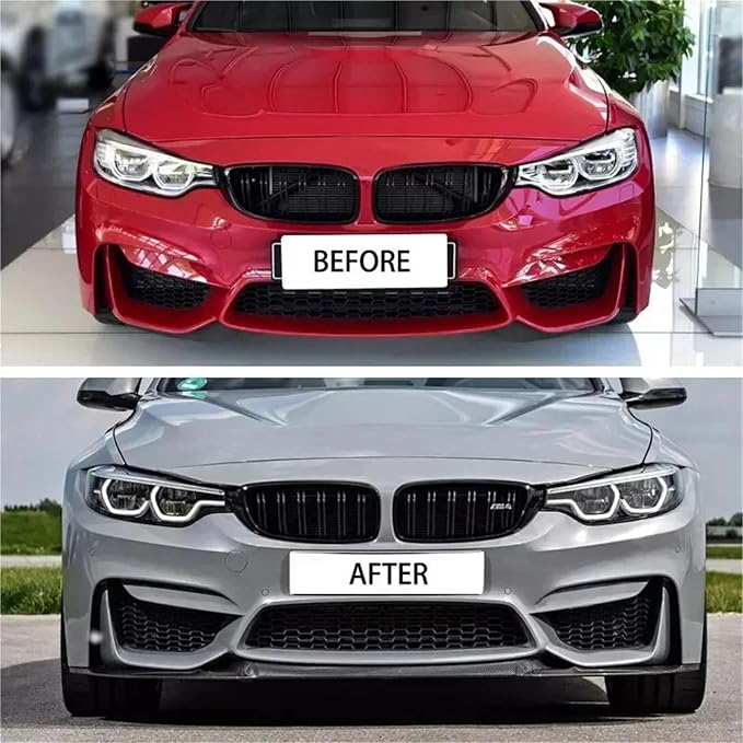 Front Bumper Lip Spoiler Splitter Body Kit Diffuser For BMW F80 M3 F82 F83 M4 2015-2020 Shovel Cars Accessories(Carbon Fiber Style)