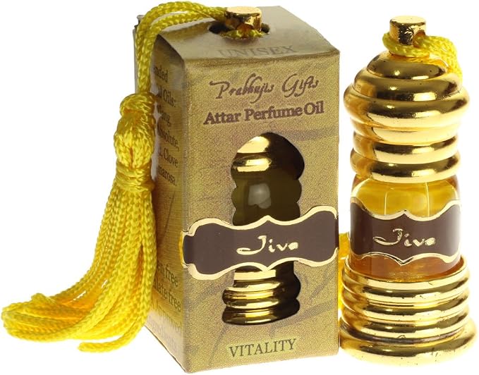 Prabhuji's Gifts Attar Oil Jiva - Body Blended with Essential Oils - Vegan for Women & Men - Arabian Fragrance - (3mL)