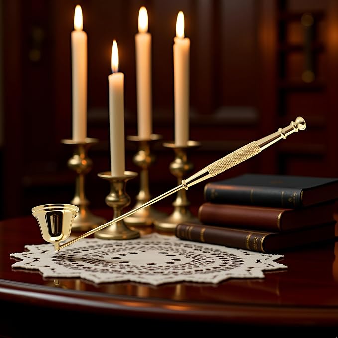 Gold Metal Candle Snuffer Wick Snuffer with Long Handle Candlesnuffers Candle Sleeves Accessories