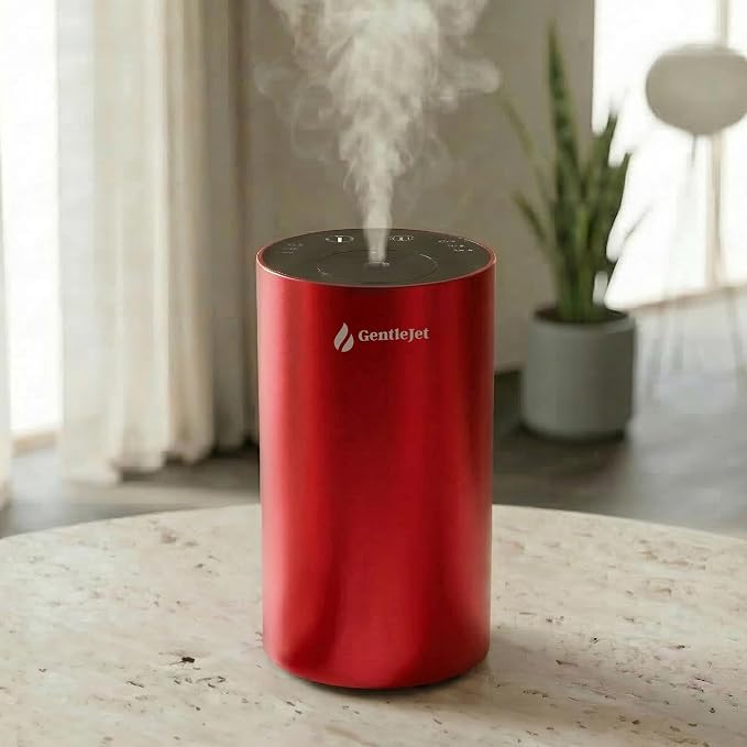 GentleJet LiteMist Waterless Rechargeable Aroma Diffuser for Bedroom, Office & Car, Cold-Air Essential Oil Mist, Aluminum Body, 20ml