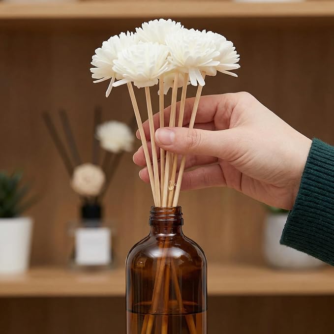 Beavorty Air Diffuser Oil Diffuser Sticks 30pcs Rattan Diffuser Sticks Aroma Diffuser Sticks Refill Replacement Reed Fragrance Diffuser Vase Fillers Diffusers