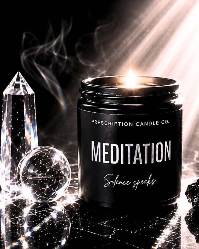 Meditation Candle – Nag Champa Scented Soy Candle for Relaxation, Yoga & Mindfulness – Prescription Candle Co