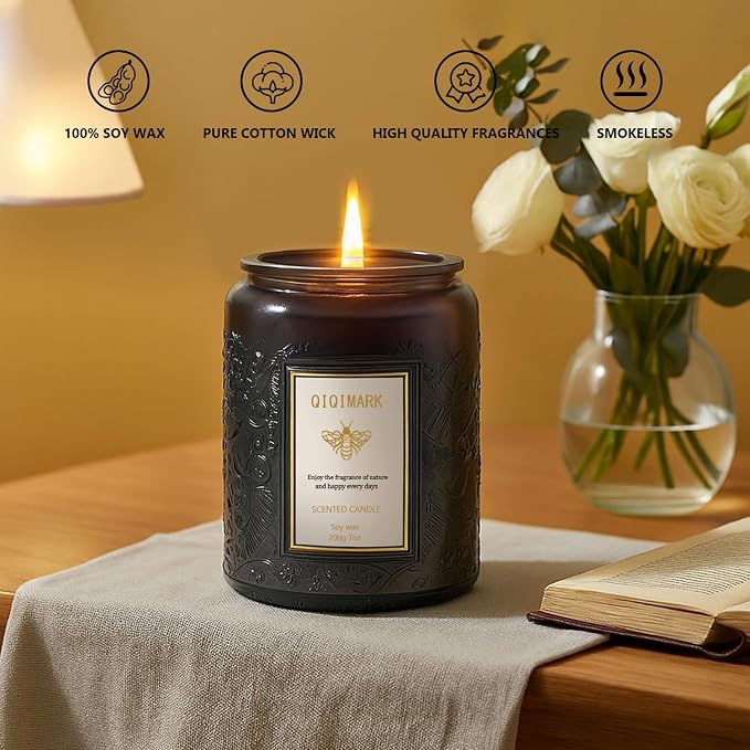 Gift for Dad, Blue Volcano Scented Candle for Home, Luxury Soy Wax Candle, 50 Hour Long Lasting Aromatherapy Candle, Coastal Home Decor Gift for Men, Birthday, Housewarming, Relaxation 7 oz